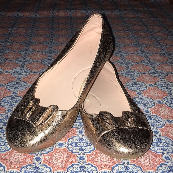 4/$10🌻🌻Pink metallic cat and jack bunny flats - Picture 1 of 7